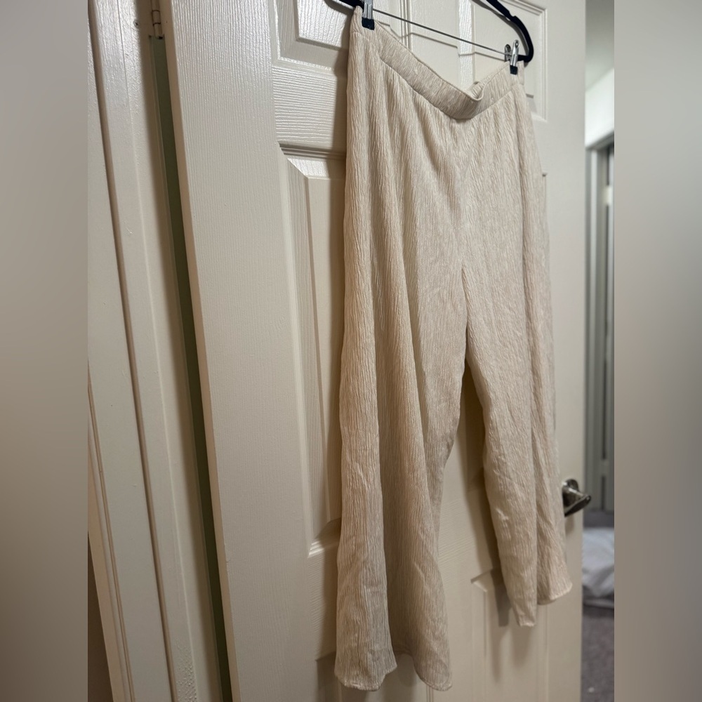 Abercrombie & Fitch Off-White Wide-Leg Pants - Picture 15 of 16